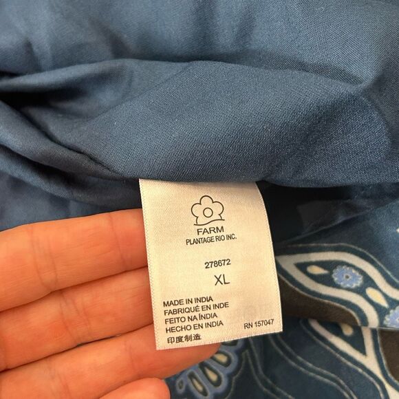 FARM Rio Blue Patterned Maxi Skirt - Picture 15 of 16